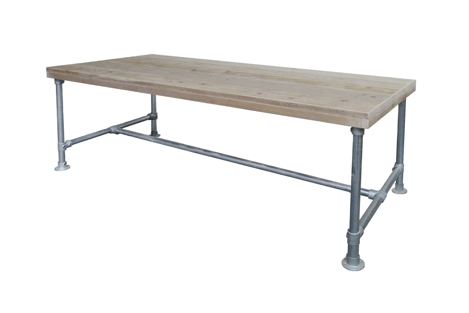 Bauholz Tisch Mit Gerustrohren Industriedesign Schreibtisch